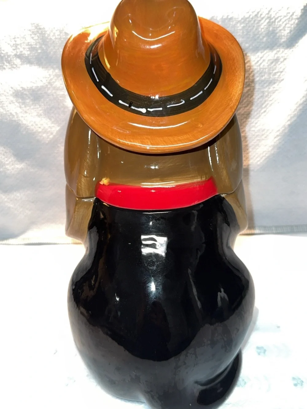 The Pioneer Woman Brown & White Dog Cookie Jar with Red Boots